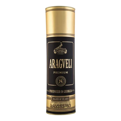 Коньяк 0.5л 40% 8 зірок Premium Aragveli туб