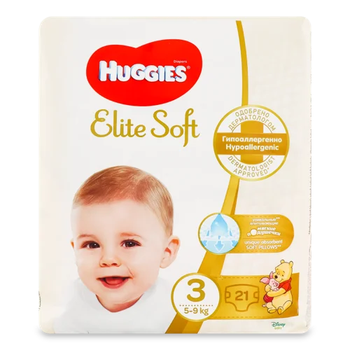 Дитячі Підгузки Elite Soft Huggies 5-9кг, 21шт, в/ґ