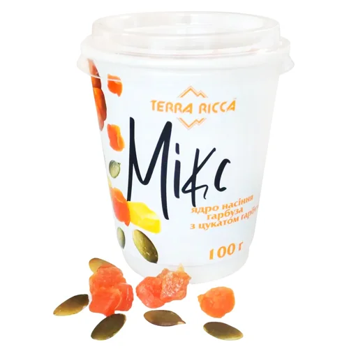 Насіння гарбуза Terra Ricca з цукатом гарбуза 100г