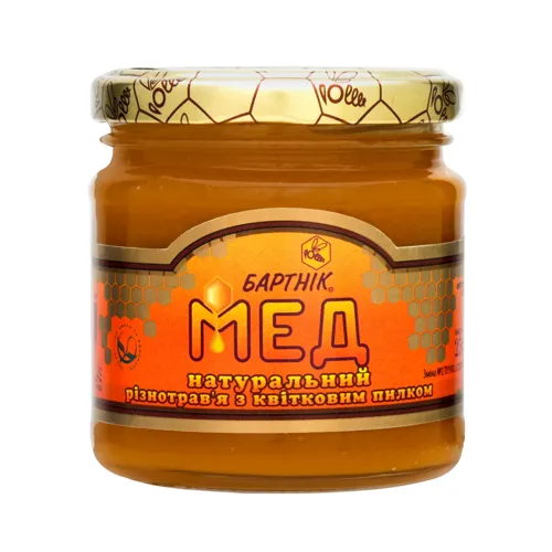 Мед різнотрав'я з квітковим пилком Бартнік с/б 250г