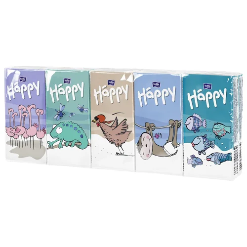 Хустинки носові Bella Baby Happy№1 гігієнічні тришарові 10шт