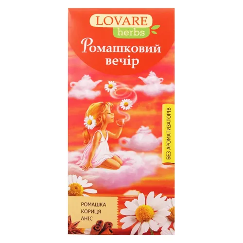 Чай трав'яний Lovare Herbs Ромашковий вечір 20шт 1.8г