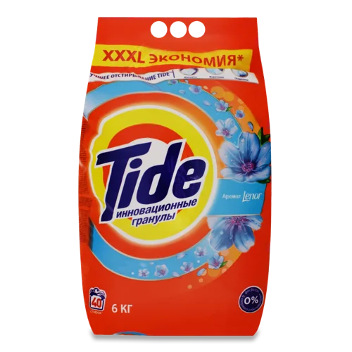 Пральний Порошок з Посиленими Миючими Компонентами Аромат Lenor Tide, 6кг