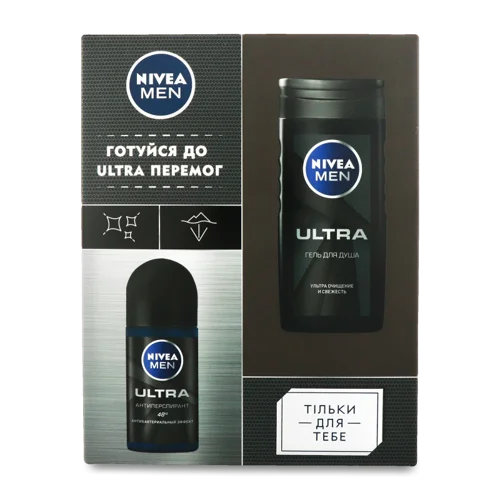 Гель для Душу та Антиперспірант Ultra Nivea Men, 1 шт