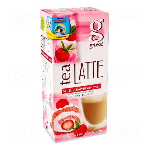 Напій на основі екстракту чорного чаю G'tea! Latte WildStrCake, 10г