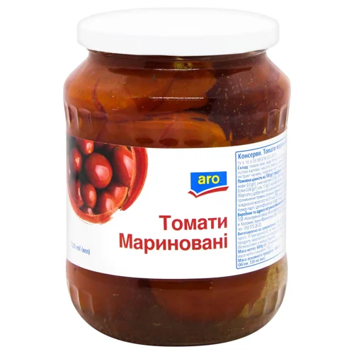 Томати Aro мариновані пастеризовані перший сорт 720мл