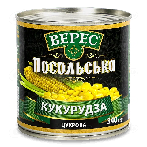 Кукурудза «Верес» «Посольська» вакуум з залізній банці, 340г