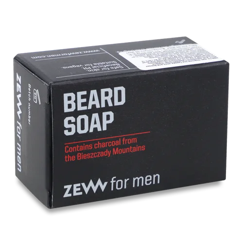 Мило Тверде для Бороди Charcoal Line ZEW для чоловіків, 85 мл