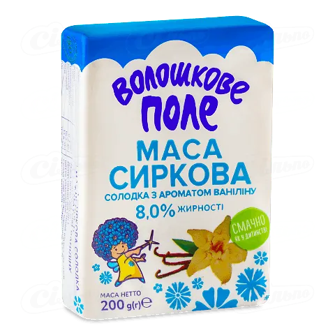 Маса сиркова «Волошкове поле» з ароматом ваніліну 8%, 200г