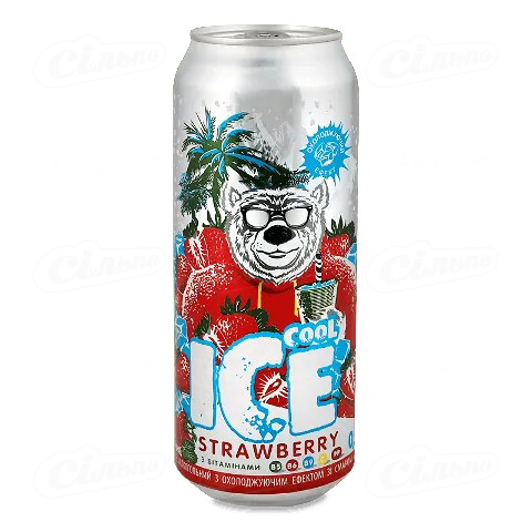 Напій Ice Cool «Полуниця» охолоджувальний ефект, безалкогольне, 0,5л