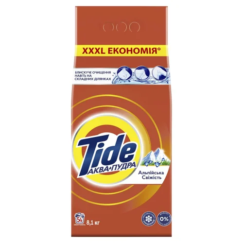 Пральний порошок Tide Аква-пудра Альпійська свіжість автомат 8,1кг