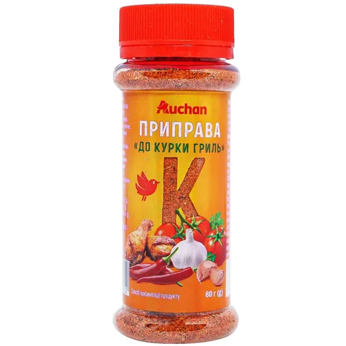 Приправа Ашан до курки-гриль 80г