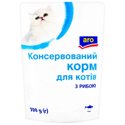 Корм вологий Aro з рибою для котів 100г