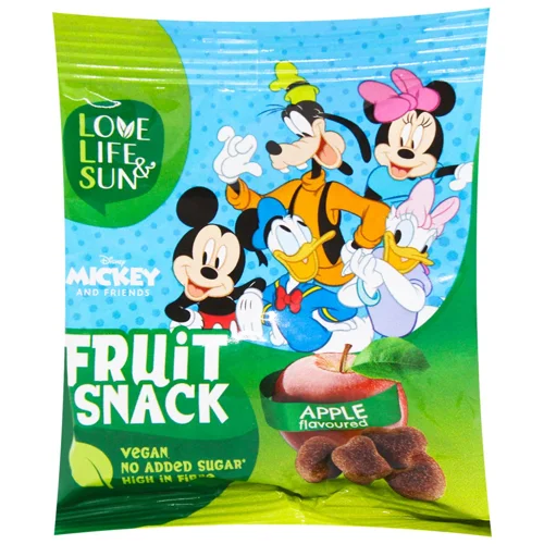 Снек фруктовий Love Life & Sun Elemental Мickey & Friends зі смаком яблука 20г