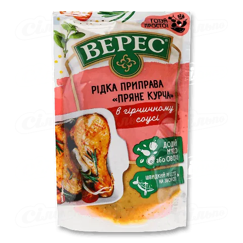 Рідка приправа Верес Пряне курча з гірчичним соусом 200г