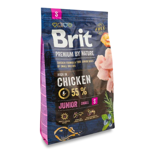 Корм сухий для собак дрібних порід S Junior Premium by Nature Brit, м/у, 3 кг