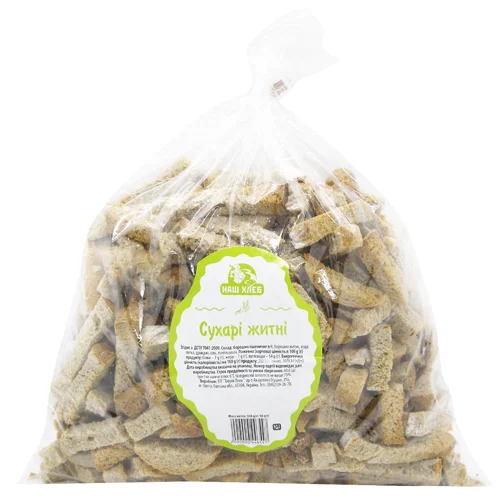 Сухарі житні Наш Хліб 350г
