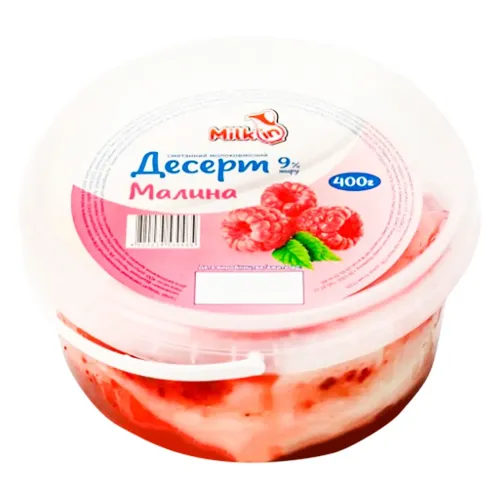 Десерт сметанний «Мілкін» малина, 400г