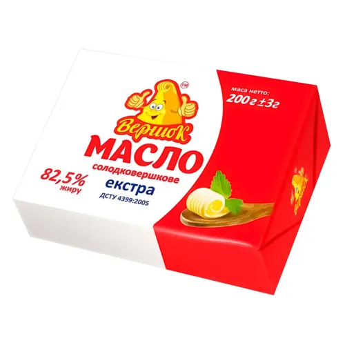 Масло Вершок Екстра солодковершкове 82.5% 200г