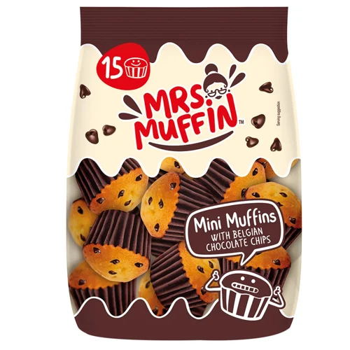 Міні-маффіни Mrs Muffin зі шматочками бельгійського шоколаду 225г