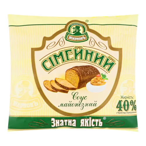 Соус майонезний 40% Сімейний Жирновъ м/у 330г