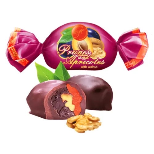 Цукерки Марія чорнослив та курага з горіхом в глазурі