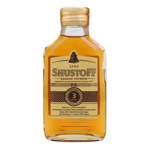 Коньяк 0.1л 40% 3 зірочки Shustoff пл