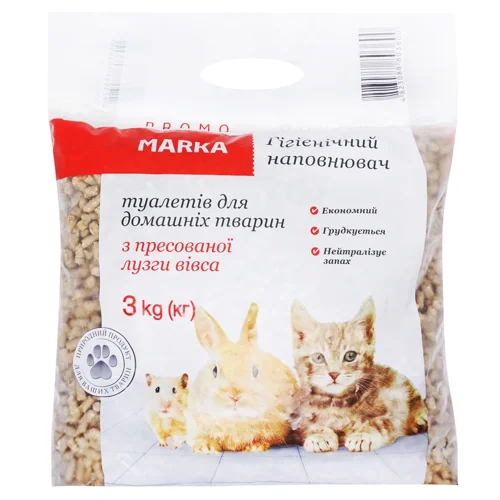Наповнювач гігієнічний Marka Promo універсальний вівсяний 3кг