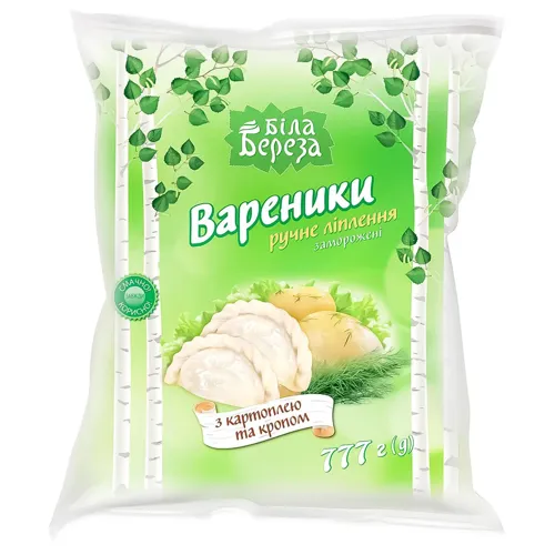 Вареники Біла Береза з картоплею і кропом 777г