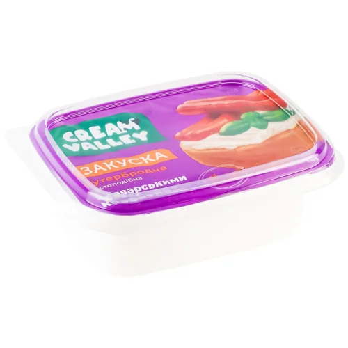 Закуска бутербродна Cream Valley пастоподібна з баварськими ковбасками 160г