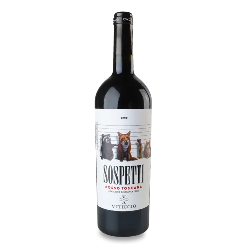 Вино Червоне Сухе Sospetti Rosso Toscana, в/ґ, п/пл, 0.75л, 13%