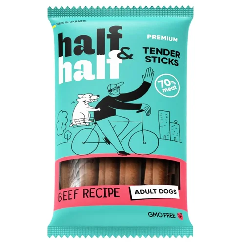 Ласощі для собак Half&Half Tender Sticks з яловичиною палички 100г