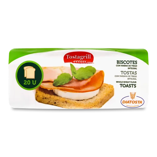 Тости Пшеничні З Цільного Зерна, в/ґ, Tostagrill Diatosta, 150г