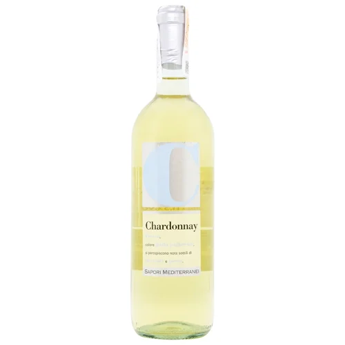 Вино Sapori Mediterranei Chardonnay Puglia біле сухе 11,5% 0,75л