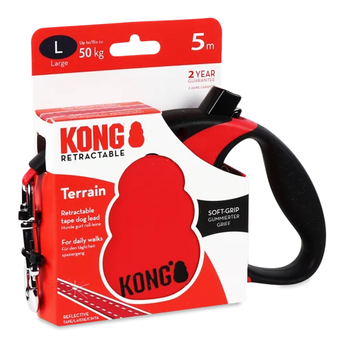 Поводок-рулетка Для Собак Kong, Красний, Л, 5м/50кг, в/ґ