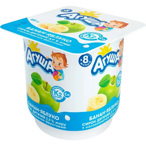 Сирок Агуша яблуко-банан 3,9% 90г