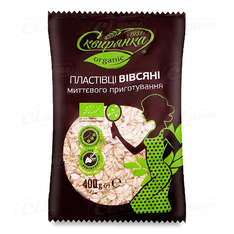 Пластівці вівсяні «Сквирянка» органік, 400г