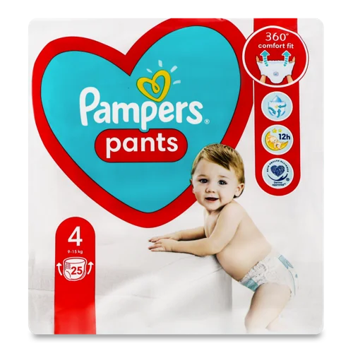 Підгузки Трусики Pampers для Дітей 9-15 кг, 4 шт, в/ґ