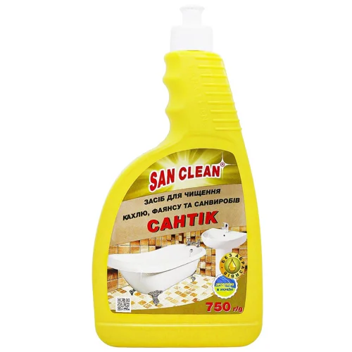 Засіб чистячий San Clean Сантік для кафелю, фаянсу та санвиробів 750мл