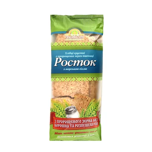 Хлібці з морською сіллю Росток УкрЕкоХліб м/у 120г