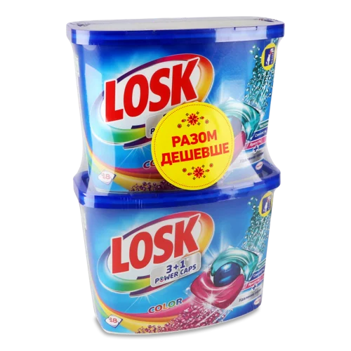 Засіб Для Прання Концентрований У Капсулах Power Caps Color Losk 36х13г