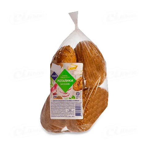 Рогалик «Крафтяр» з висівками, 4*50г/уп