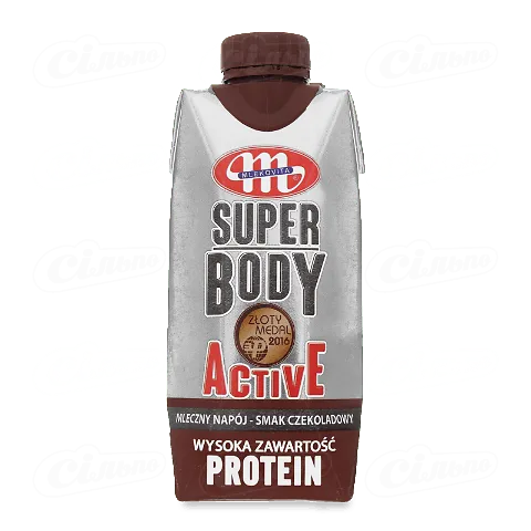 Напій білковий молочний Mlekovita Супер БодіАктив какао, 350г