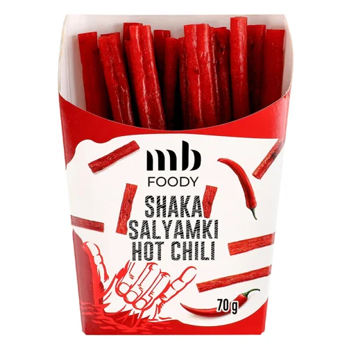 Снеки курячі MB Foody В'ялені салямки зі смаком чилі 70г