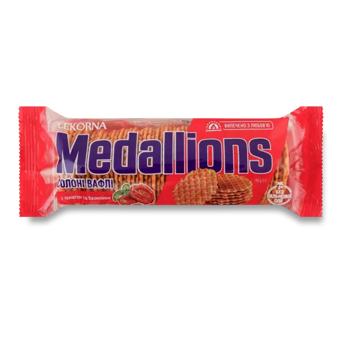 Вафлі Солоні З Томатом Та Базиліком, в/ґ, 90г