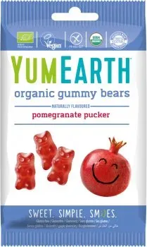 Жувальні цукерки YumEarth Гранат Мишки органічні 50г