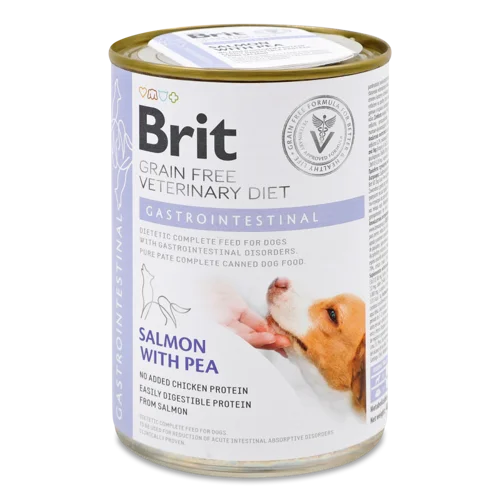 Корм Консервований Повнораціонний Дієтичний Для Собак Gastrointestinal Brit з/б 400г