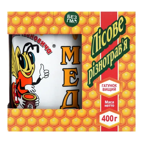 Мед натуральний квітковий Лісове різнотрав'я від Миколи Івановича 400г