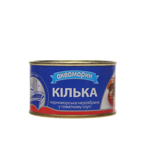 Кілька чорноморська нерозібнана в томатному соусі «Аквамарин» 230г