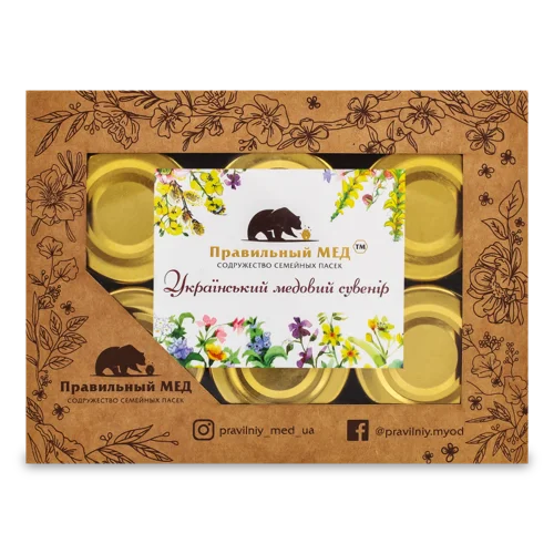 Набір Меду Вищого Ґатунку 6 Смаків, Картонна Упаковка 6х50г